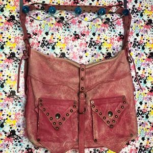 Betsey Johnson Faded pink leather bag